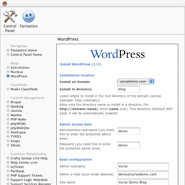 Fantastico Installing WordPress